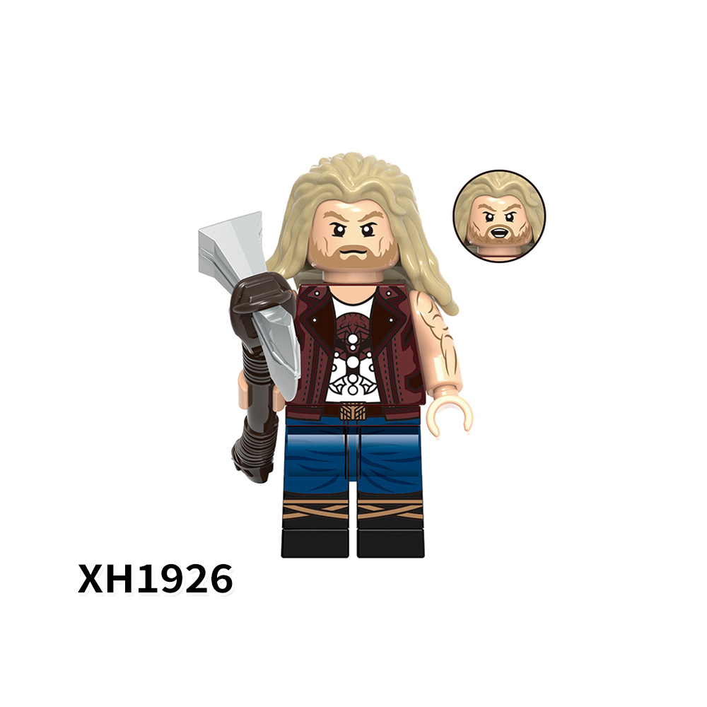 X0339 Marvel Comics Superhero Character  Mighty  Ravager Thor Gorr Star-Lord Korg Valkyrie Juguetes Plastic Building Block Set Children Toys