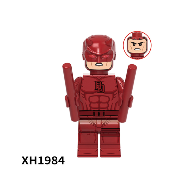 X0346 Marvel Comics Superhero Character Daredevil Flying Blind Minifigs Juguetes Plastic Building Block Set Children Toys
