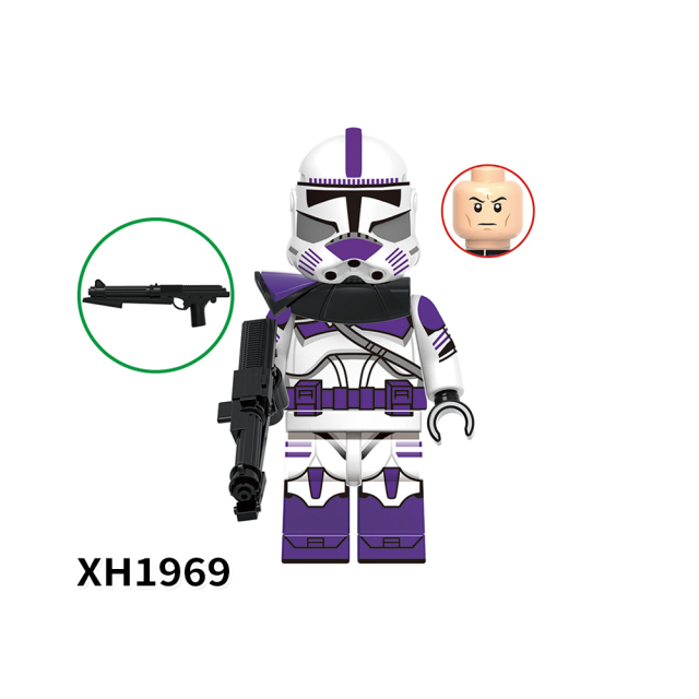 X0344 Star Wars Wolfpack Clone Trooper Comet Clone Trooper Minifigs Juguetes Children Gift Plastic Building Block Bricks Kids Toys
