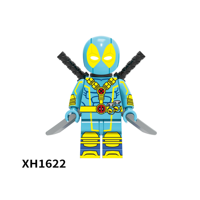 X0302 Marvel Comics Superhero Character Yellow Blue White Deadpool Gwenpool Juguetes Plastic Building Block Set Children Toys