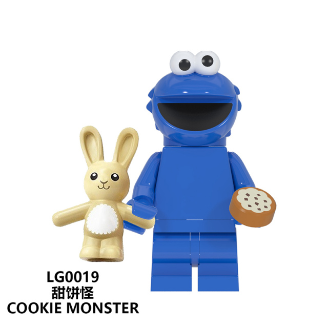 LG1003 Sesame Street Elmo Ernie Cookie Monster Big Bird Bear Oscar The Grouch Educational Television Programs Minifigures Building Blocks Gift Toys for Children