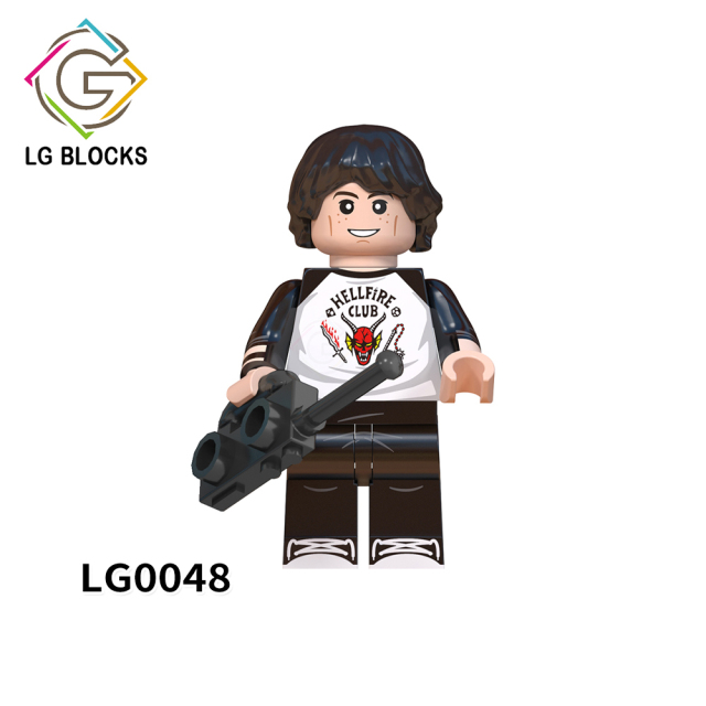LG1007 Stranger Things Season 4 Cartoon Movie Horror TV Series Eleven Mike Dustin Eddie Vecna Brenner Max Plastic Minifigures Legoing Building Blcoks Kids Gift Toys