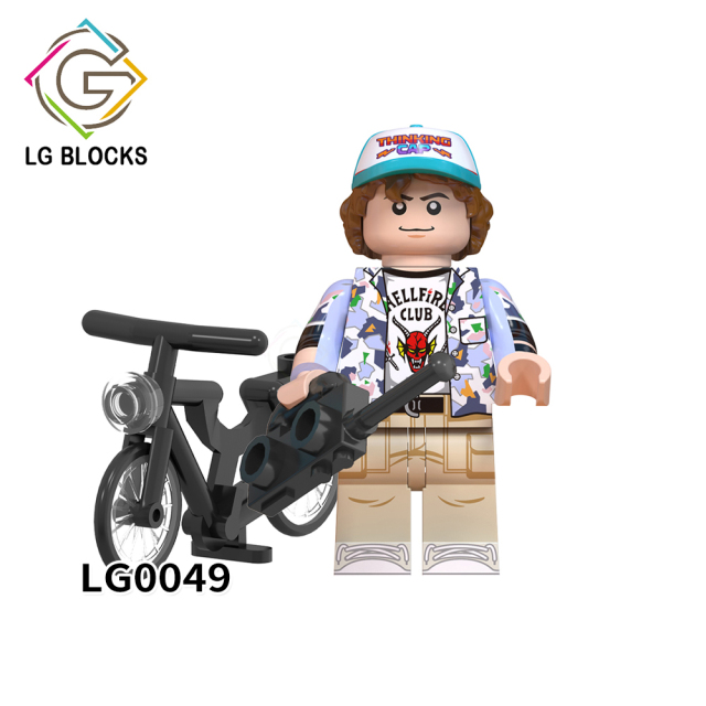 LG1007 Stranger Things Season 4 Cartoon Movie Horror TV Series Eleven Mike Dustin Eddie Vecna Brenner Max Plastic Minifigures Legoing Building Blcoks Kids Gift Toys