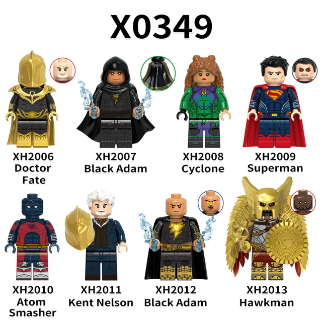 X0349  Movie DC Comic SuperHero Doctor Fate Black Adam Cyclone Superman Juguetes Minifigs Building Blocks Sets Educational  Kids Toys