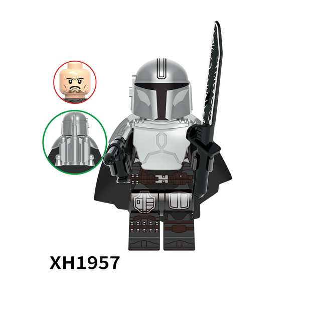 X0343 Star Wars Boba Fett Din Djarin Koska Reeves Cara Dune Minifigs Juguetes Building Blocks Educational Kids Toys