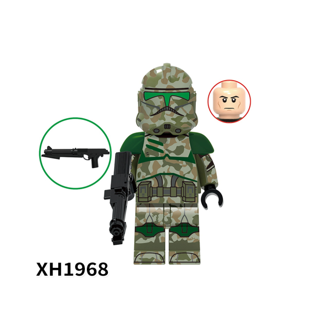 X0344 Star Wars Wolfpack Clone Trooper Comet Clone Trooper Minifigs Juguetes Children Gift Plastic Building Block Bricks Kids Toys
