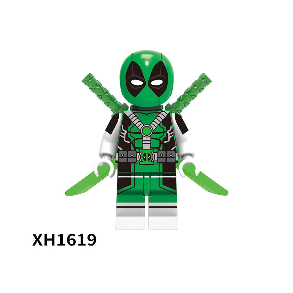 X0302 Marvel Comics Superhero Character Yellow Blue White Deadpool Gwenpool Juguetes Plastic Building Block Set Children Toys