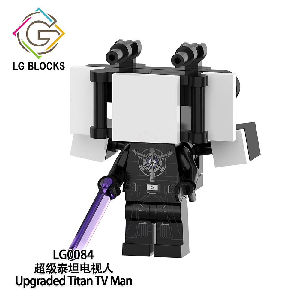 LG1012 Skibidi Toilet Game Upgraded Titan Speakerman Computerman TV Man Clockman Tri-Titan Drillmen Minifigures Collect Building Blocks Kids Gift Toys