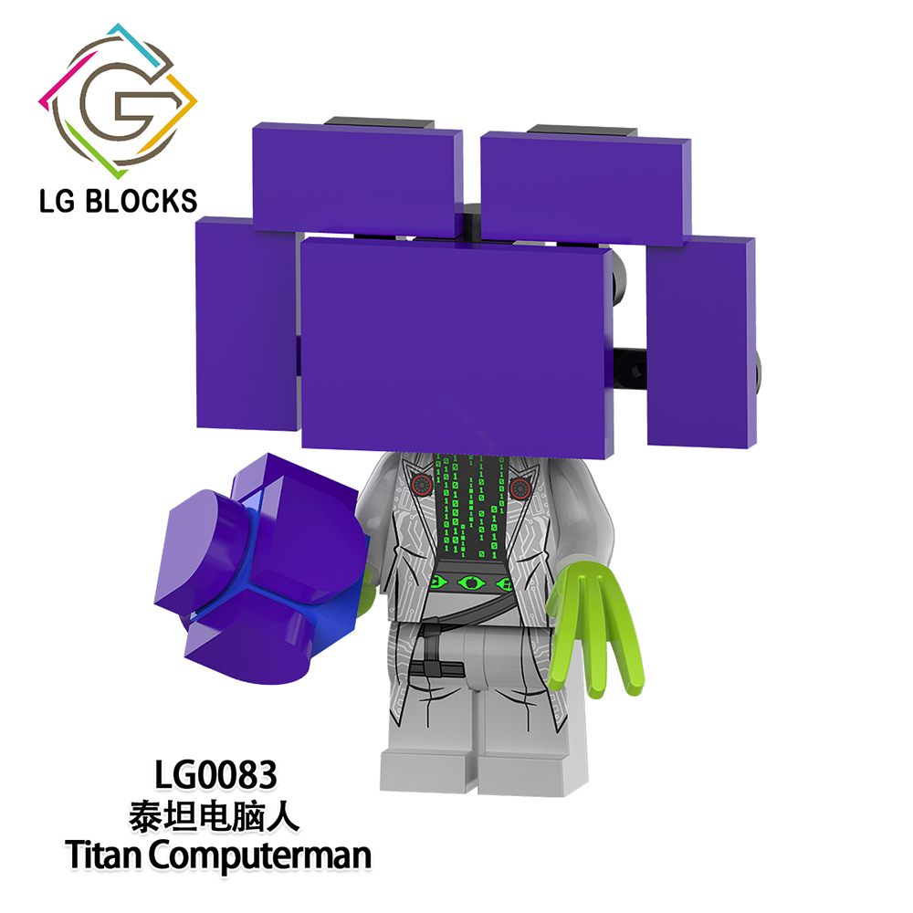 LG1012 Skibidi Toilet Game Upgraded Titan Speakerman Computerman TV Man Clockman Tri-Titan Drillmen Minifigures Collect Building Blocks Kids Gift Toys