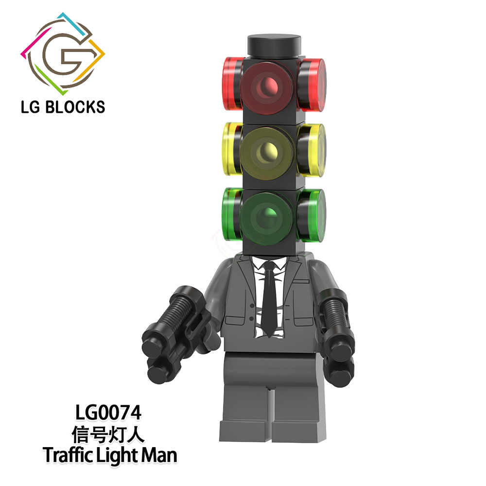 LG1011 Titan Traffic Light Man Microphone Man Boombox Woman Skibidi Toilet  Animation Movies TV Games Cartoon Figures Gifts Puzzle Building Block Sets Educational Anime Kids Mini Toys