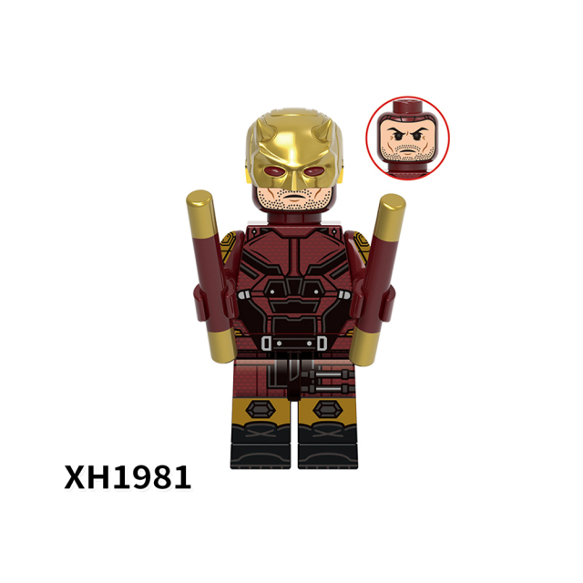X0346 Marvel Comics Superhero Character Daredevil Flying Blind Minifigs Juguetes Plastic Building Block Set Children Toys
