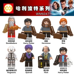 WM6047 Harry Potter Queenie dumbledore Ron Oliver Bole dobby mini figures juguetes mini toys building blocks sets Toys for kids