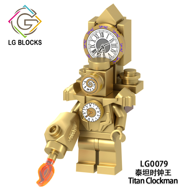 LG1012 Skibidi Toilet Game Upgraded Titan Speakerman Computerman TV Man Clockman Tri-Titan Drillmen Minifigures Collect Building Blocks Kids Gift Toys