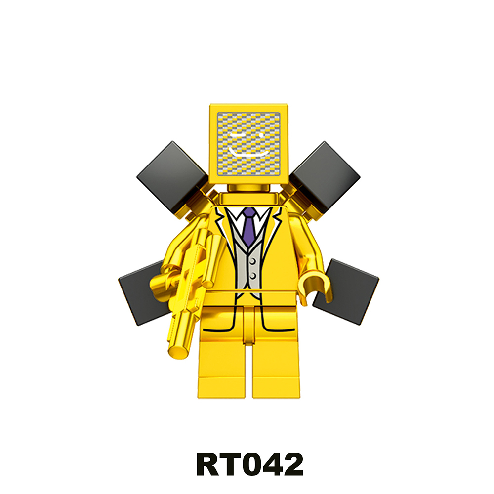 RT038-RT045 Game Series Character Skibidi Titan TV Man Toilet Audio Minifigs Gift Juguetes Building Blocks Children Educational Toys