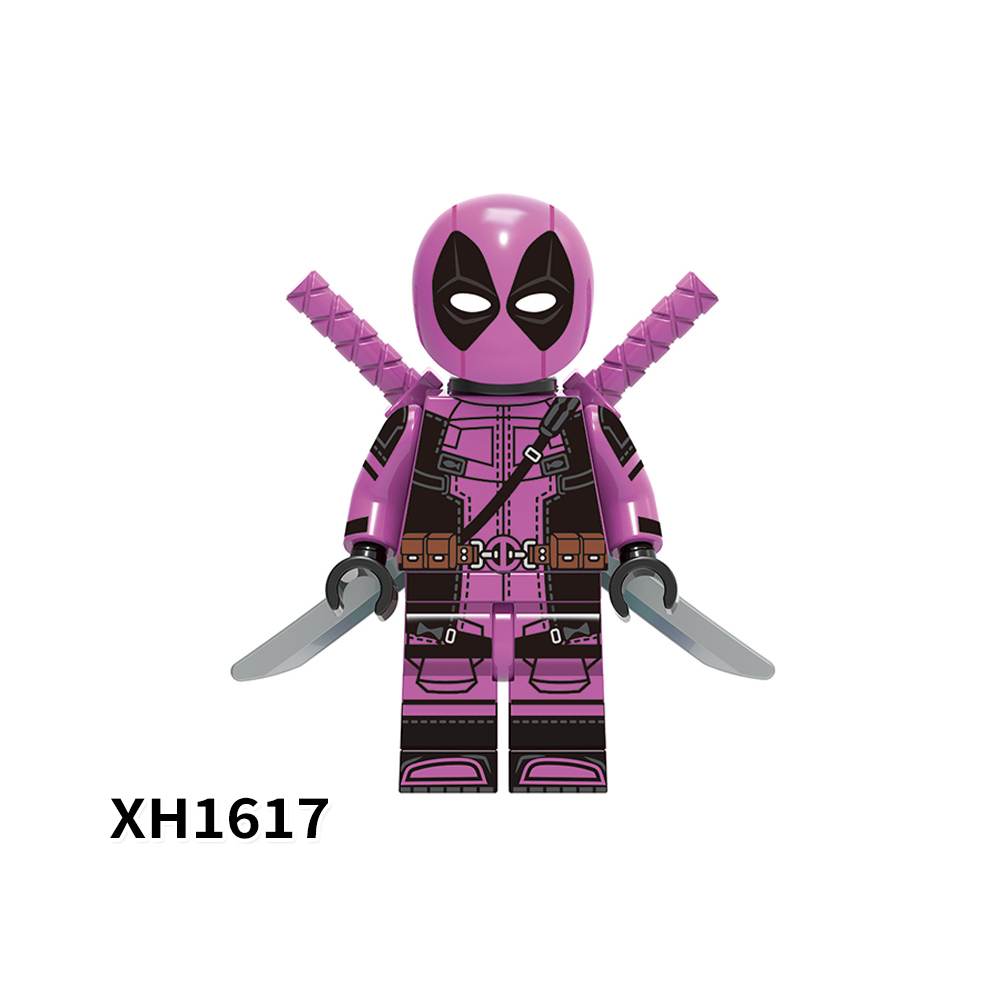 X0302 Marvel Comics Superhero Character Yellow Blue White Deadpool Gwenpool Juguetes Plastic Building Block Set Children Toys