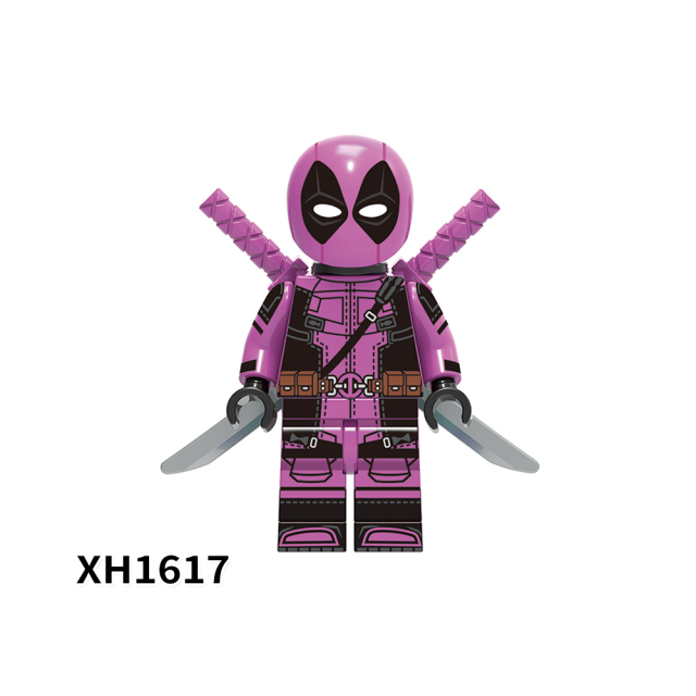 X0302 Marvel Comics Superhero Character Yellow Blue White Deadpool Gwenpool Juguetes Plastic Building Block Set Children Toys