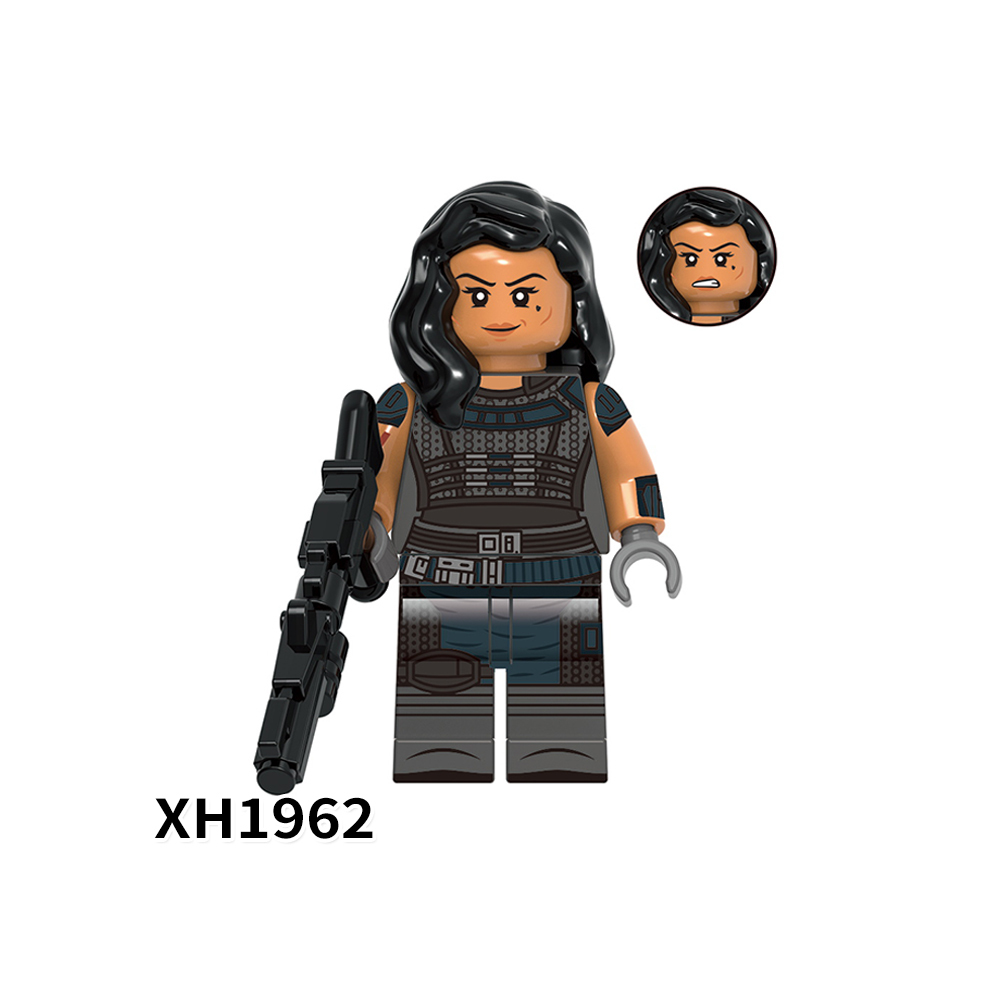 X0343 Star Wars Boba Fett Din Djarin Koska Reeves Cara Dune Minifigs Juguetes Building Blocks Educational Kids Toys
