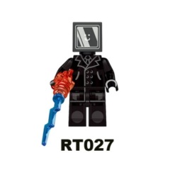 RT026-RT033 Game Series Character Golden Edition Skibidi Titan Surveillance TV Man Toilet Audio Minifigs Gift Juguetes Building Blocks Children Educational Toys