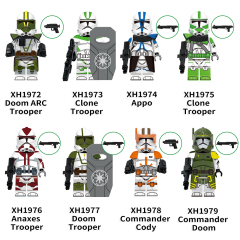 X0345 Star Wars Commander Doom Cody Anaxes Doom ARC Trooper Minifigs Juguetes Children Gift Plastic Building Block Bricks Kids Toys