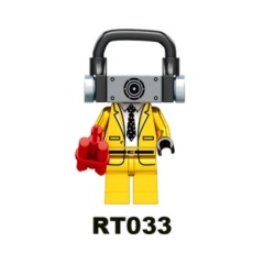 RT026-RT033 Game Series Character Golden Edition Skibidi Titan Surveillance TV Man Toilet Audio Minifigs Gift Juguetes Building Blocks Children Educational Toys