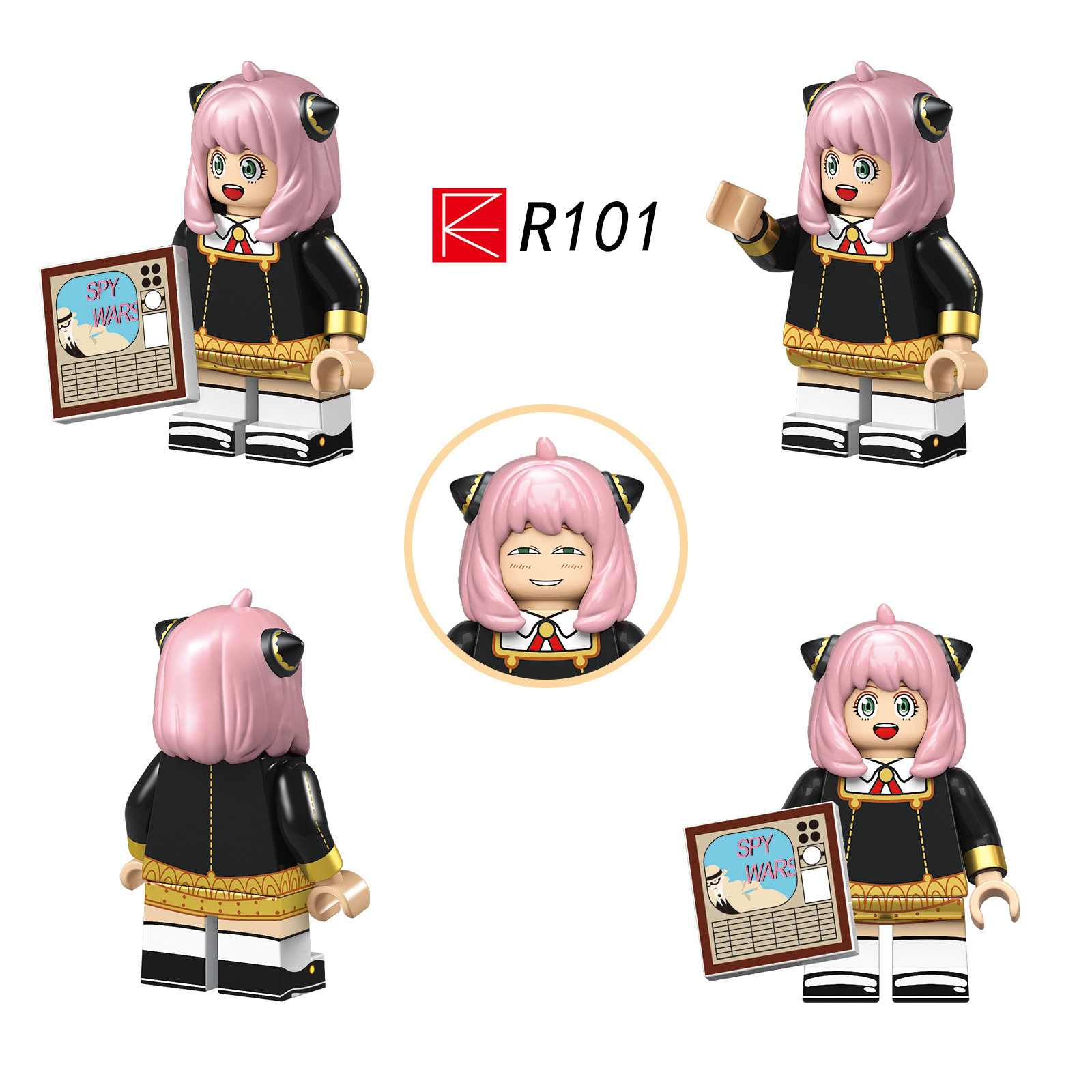 RZL0002 Japanese Anime Cartoon Character SPY x FAMILY Block Figure Mini  Bricks Juguetes Plastic Building Block Children Kids Toy
