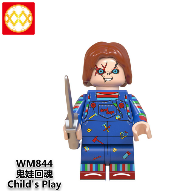 WM6075 Horror series Halloween Michaelmyers Scream killer Billy Jason Freddy mini figures juguetes mini toys building blocks sets Toys for kids
