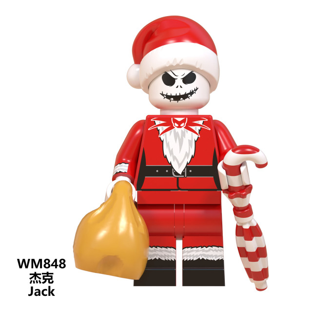 WM6076 Christmas series Grinch Jack Angel Stitch sonic santa claus mickey minnie mini figures juguetes mini toys building blocks sets Toys for kids