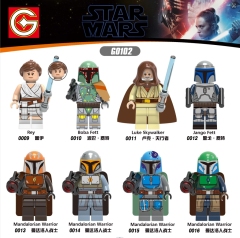 G0102 Star Wars Mandalorian Warrior Luke Skywalker  Minifigs Juguetes Children Gift Plastic Building Block Bricks Kids Toys