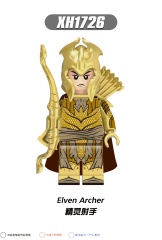 X0314  Medieval Military Lord Of The Rings Series Elven Warrior Guard Archer Action Minifigs Building Blocks Education  Kid Toys