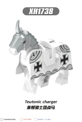 X0317  Medieval Military Teutonic Thospital Knights Templar  Charger Action Minifigs Building Blocks Education  Kid Toys