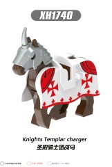 X0317  Medieval Military Teutonic Thospital Knights Templar  Charger Action Minifigs Building Blocks Education  Kid Toys