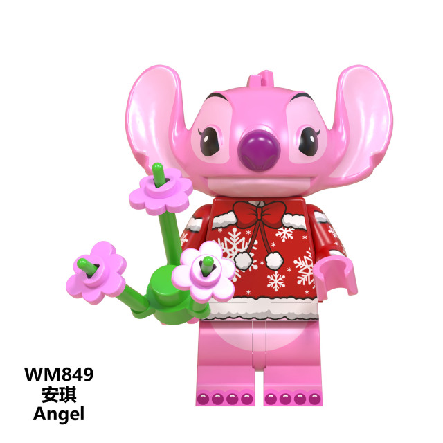 WM6076 Christmas series Grinch Jack Angel Stitch sonic santa claus mickey minnie mini figures juguetes mini toys building blocks sets Toys for kids