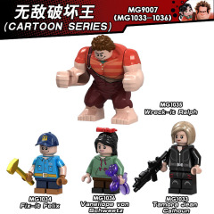 MG9007 Cartoon Series Wreck-It Ralph Fix-It Felix Tamora Jean Calhoun Vanellope von Schweetz Figures European and American Films Building Blocks Kids Gift Toys