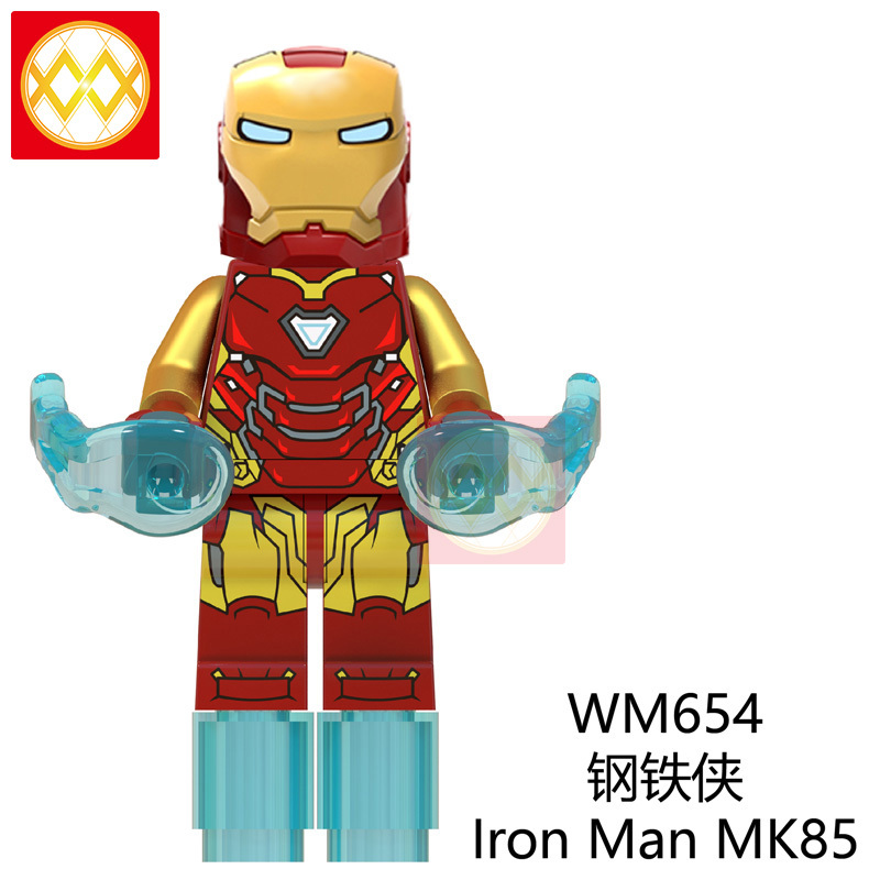 WM6055 DC Marvel superhero Iron Man MK50 MK85 MK41 Captain Rocket War machine black Widow mini figures juguetes mini toys building blocks sets Toys for kids