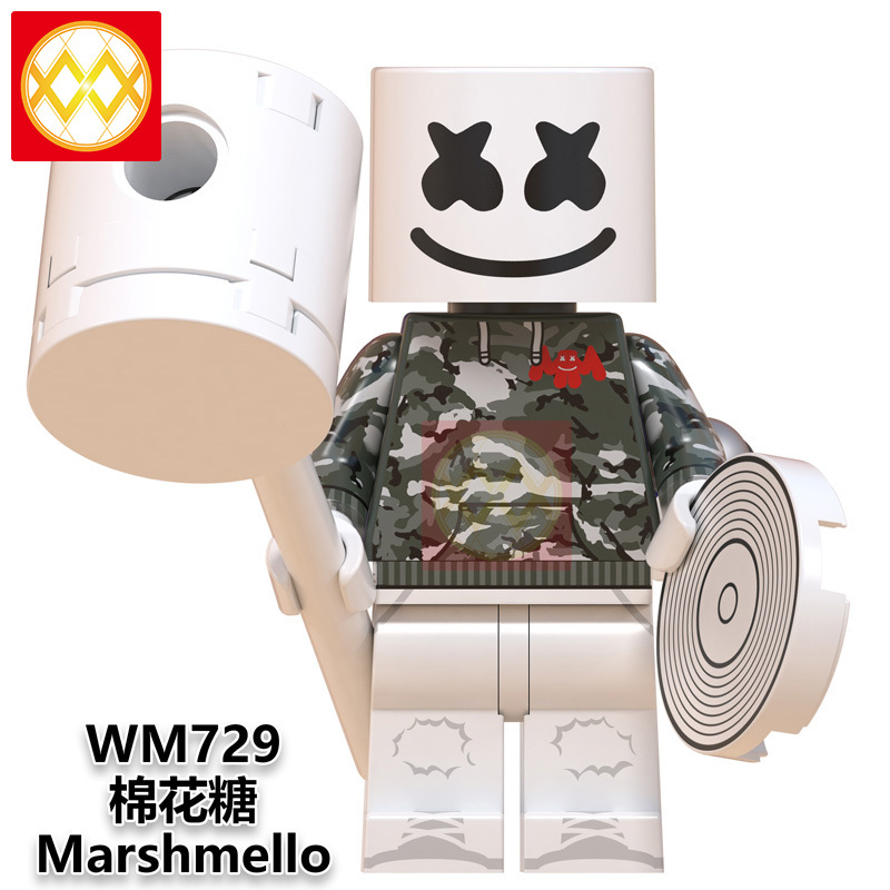 WM6064 Marshmello DJ band singer star minifigures juguetes mini toys building blocks sets Toys for kids