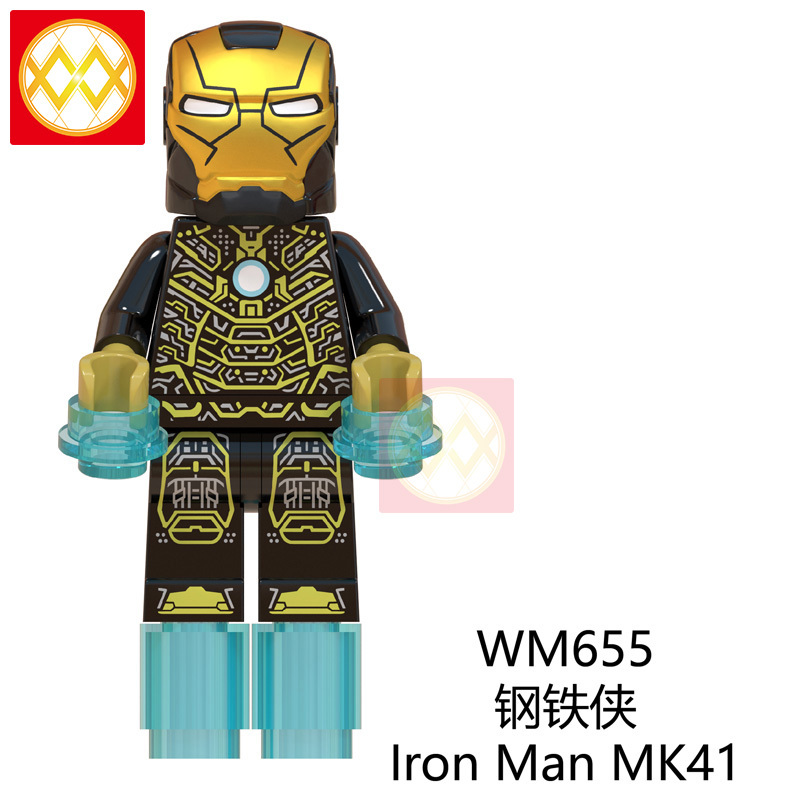 WM6055 DC Marvel superhero Iron Man MK50 MK85 MK41 Captain Rocket War machine black Widow mini figures juguetes mini toys building blocks sets Toys for kids