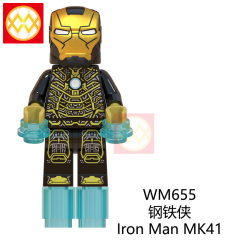 WM6055 DC Marvel superhero Iron Man MK50 MK85 MK41 Captain Rocket War machine black Widow mini figures juguetes mini toys building blocks sets Toys for kids