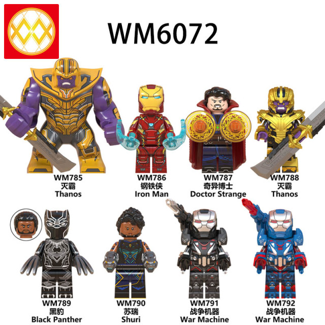 WM6072 DC Marvel superhero Avengers Thor Iron Man Rocket Raccoon War machine Thanos spider man mini figures juguetes mini toys building blocks sets Toys for kids