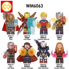 WM6063 DC Marvel superhero Avengers Thor Iron Man Rocket Raccoon War machine Thanos spider man mini figures juguetes mini toys building blocks sets Toys for kids