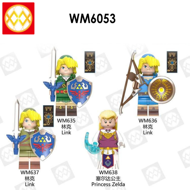 WM6053 Anime The Legend of Zelda Link Princess mini figures juguetes mini toys building blocks sets Toys for kids