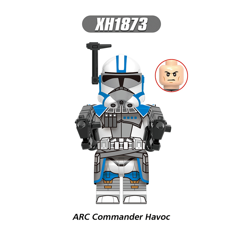 X0333 Star Wars ARC Commander Colt Blitz Havoc Clone Trooper Minifigs Juguetes  Plastic Building Block Bricks Kids Toys