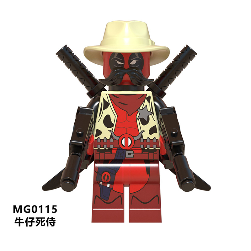 MG0115 Marvel Super Hero Deadpool Wade Winston Wilson with Weapon X Minifigures Legoing Educational Action Model Building Blocks Kids Gift Toys