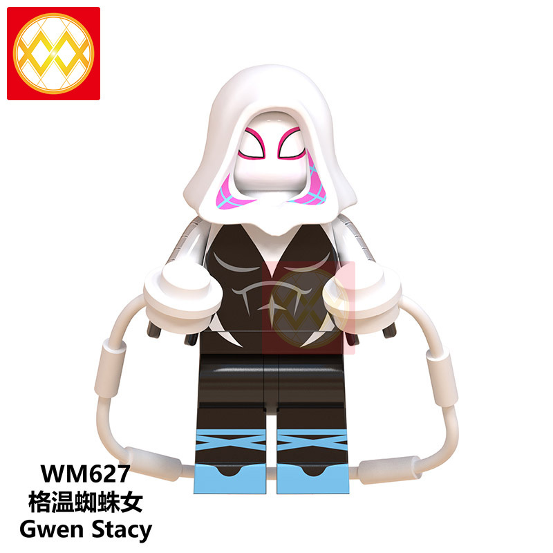 WM6052 DC superhero Spider man miles Gwen Prowler Green goblin mini figures juguetes mini toys building blocks sets Toys for kids