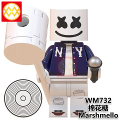 WM6064 Marshmello DJ band singer star minifigures juguetes mini toys building blocks sets Toys for kids
