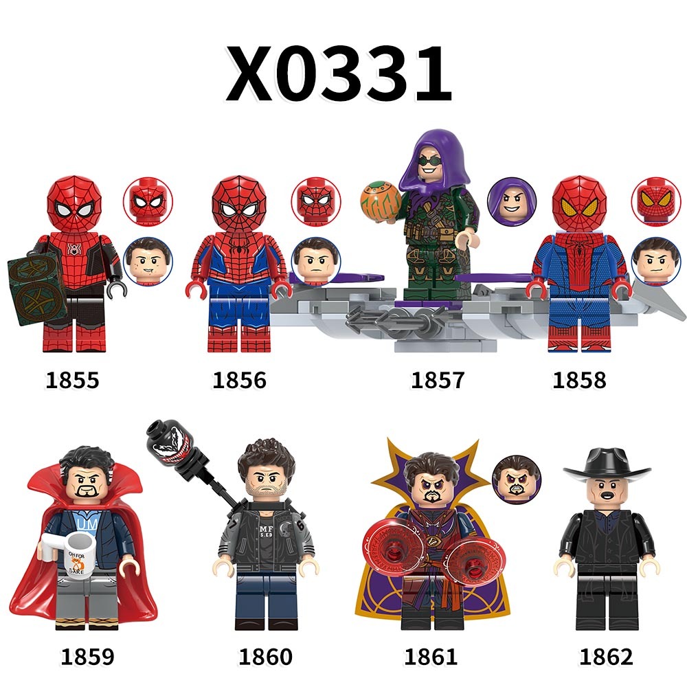 X0331 Marvel Comics Superhero Character Spider Man Green Goblin Juguetes Plastic Building Block Set Children Toys