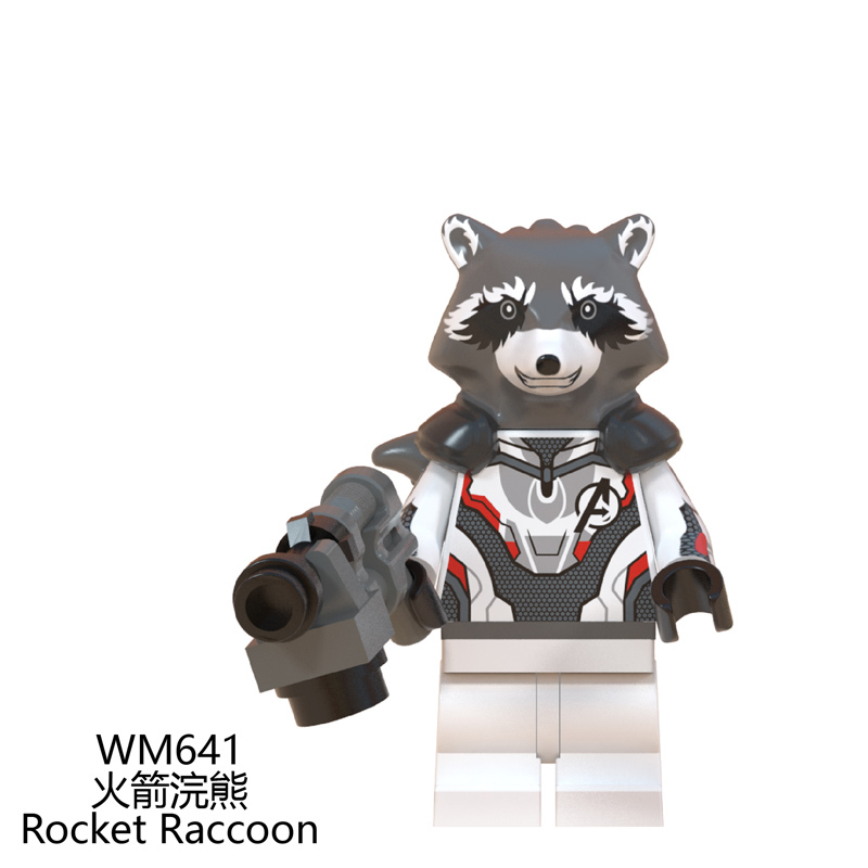 WM6054 DC Marvel superhero Avengers: Endgame 4 Thor Iron Man Rocket Raccoon War machine black Widow mini figures juguetes mini toys building blocks sets Toys for kids