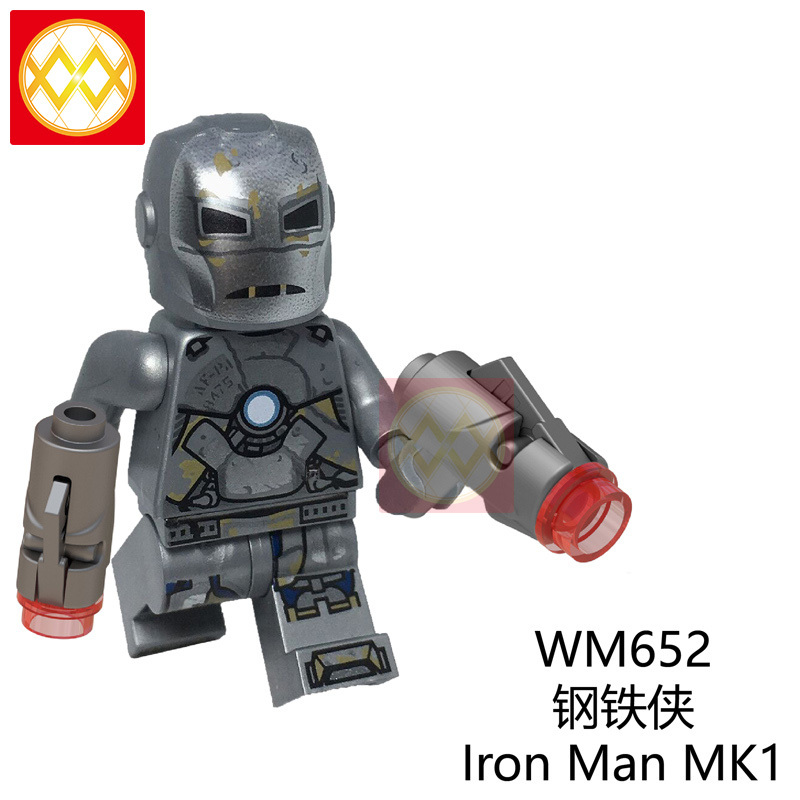 WM6055 DC Marvel superhero Iron Man MK50 MK85 MK41 Captain Rocket War machine black Widow mini figures juguetes mini toys building blocks sets Toys for kids