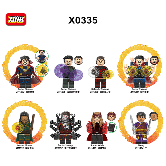 X0335 Marvel Comics Superhero Character Scarlet Witch Doctor-Strange Juguetes Plastic Building Block Set Children Toys