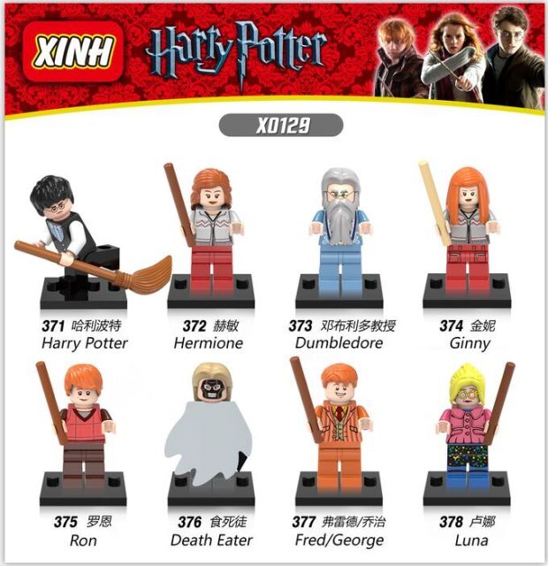 X0129 Movie TV Harry Potter Hermione Ron Luna Mini Figures Juguetes Building Blocks Sets Children Education Kids Toys