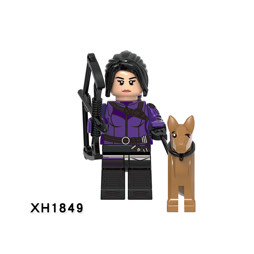 X0330 Marvel Comics Superhero Character Hawkeye Echo Yelena Belova Juguetes Plastic Building Block Set Children Toys